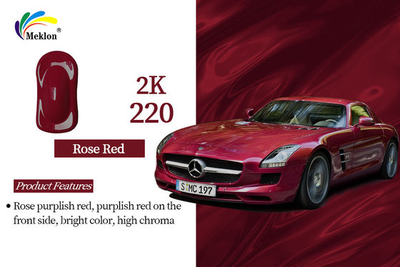 2K Rose Rot Autofarbe Oberdeckung Metallische Verblichenbeständige Langlebig