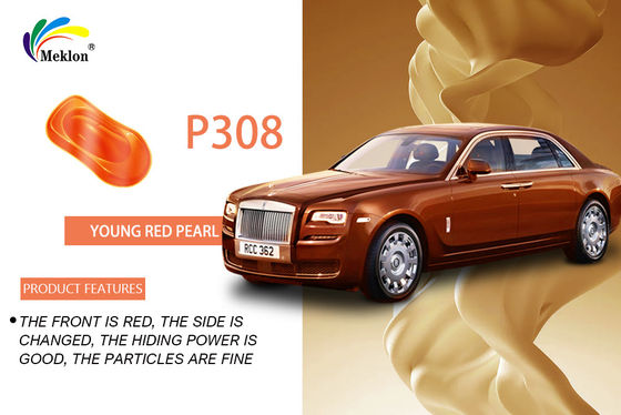Automobilveredelung mit Meklon P-308 Zunge Rot Perlen-Autofarbe
