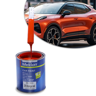 Gute Nivellierung 2K Orange Rot Metallische Automotive Farbe Acrylflüssiges Beschichtungsspray