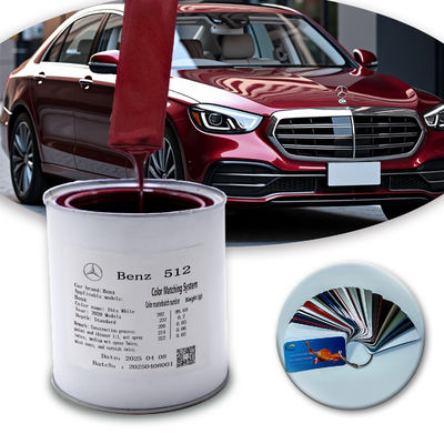 Premium 1K Rote Perle Acryl Veredelung Farbe Für Mercedes-Benz DB512 Mit High-Glanz-Finish