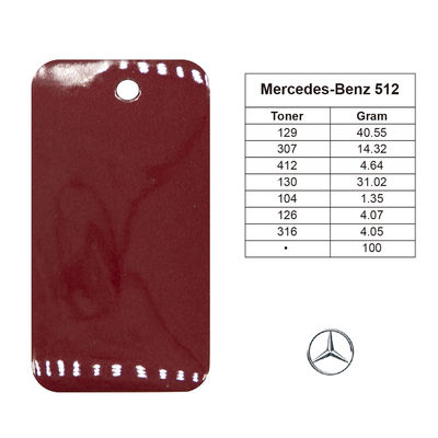 Premium 1K Rote Perle Acryl Veredelung Farbe Für Mercedes-Benz DB512 Mit High-Glanz-Finish
