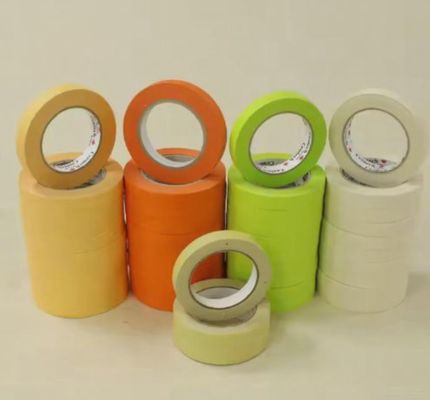 Chinesischer Lieferant Großhandel 80 Grad Hitzebeständige Autoreparatur Orange Masking Tape mit hoher Viskosität, die mit Originalverpackung angepasst werden kann
