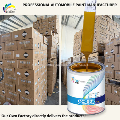 2K Schlammgelber Acryl-Autolack mit Sprühanwendung, flüssige Beschichtung, Autolack für Autoreparatur & -renovierung