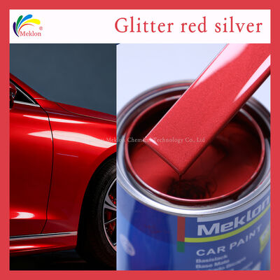 Veredelung von Autofarben professionelle Fahrzeugfarbe für die Anwendung und ausgezeichnete Haftung auf verschiedenen Fahrzeugkarosserie-Panels X09 Glitter Rot Silber