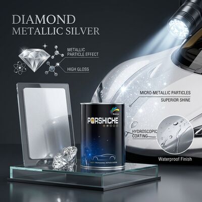 Stabiler Diamant Metall Silber Autofarbe Mehrzweckwasserdicht