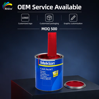 High Gloss 2K Iron Oxide Red Acrylic Urethane Basecoat Liquid Spray Paint for Refinish Repair
