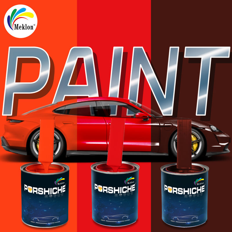 Basecoat Hochglanz Spiegelwirkung Autofarbe Automotive Farbe 1K Große rote Auto Reparatur Farbe reine und volle Farbe Lieferant