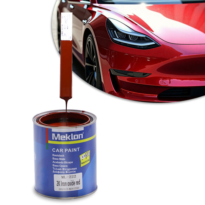 Top-Verkauf 2K Eisenoxid Rot Autofarbe Acryl-Flüssigkeitsbeschichtung für Sprühen Automotive Veredelung Farbe