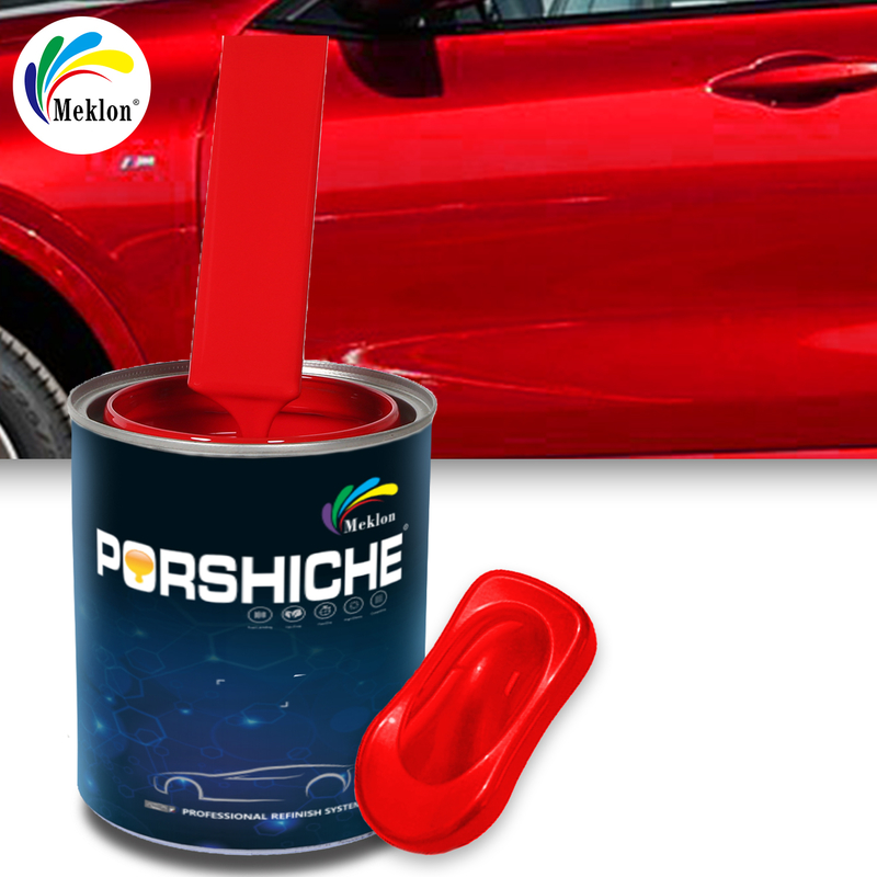 Basecoat Hochglanz Spiegelwirkung Autofarbe Automotive Farbe 1K Große rote Auto Reparatur Farbe reine und volle Farbe Lieferant